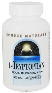 Source Naturals   L Tryptophan 500 mg.   60 Capsules