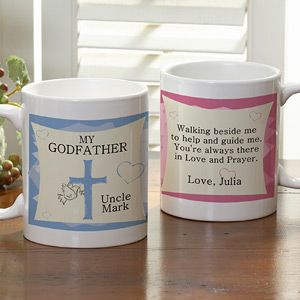 Personalized Godparent Coffee Mug   Godmother and Godfather