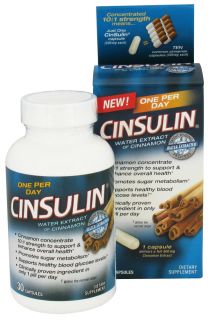 CinSulin   Water Extract of Cinnamon One Per Day   30 Capsules