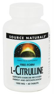 Source Naturals   Free Form L Citrulline 1000 mg.   60 Tablets