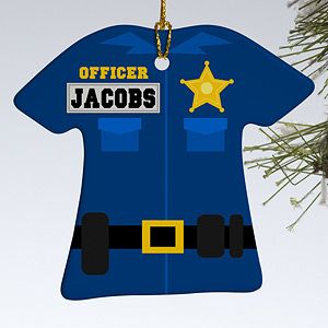 Personalized Christmas Ornaments   Police Uniform