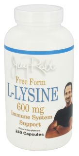 Jay Robb   Free Form L Lysine 600 mg.   240 Capsules