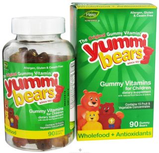 Hero Nutritional Products   Yummi Bears Childrens Vitamins Wholefood & Antioxidants   90 Gummies