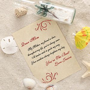 Personalized Mothers Day Gifts   Letter In A Bottle