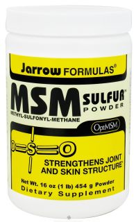Jarrow Formulas   MSM Sulfur Powder 1000 mg.   1 lb.