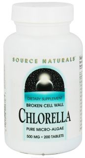Source Naturals   Broken Cell Wall Chlorella Pure Micro Algae 500 mg.   200 Tablets