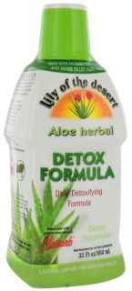 Lily Of The Desert   Aloe Vera Juice Organic Herbal Detoxifying Formula   32 oz.