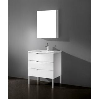 Madeli Milano 30 Bathroom Vanity   Glossy White