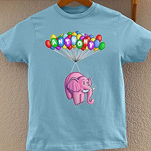 Personalized Kids T Shirts   Floating Zoo Animals