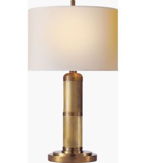 Thomas Obrien Longacre 2 Light Table Lamps in Hand Rubbed Antique Brass TOB3000HAB NP