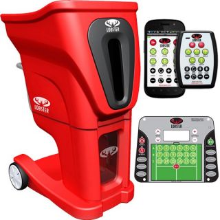 Lobster Phenom 2 Ball Machine with Android and Grand Remote Lobster Sports Ball