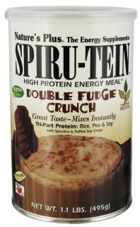 Natures Plus   Spiru Tein High Protein Energy Meal Double Fudge Crunch   1.1 lbs.