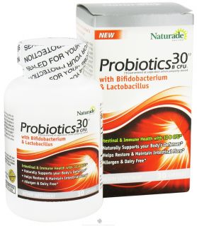 Naturade   Probiotics 30 B CFU Digestive Health Support 167 mg.   30 Capsules DAILY DEAL