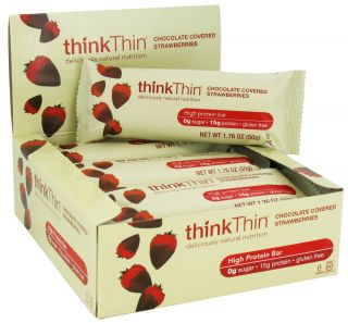 Think Products   thinkThin Protein Bar Chocolate Covered Strawberries   1.76 oz.