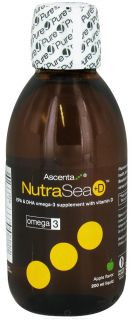 Ascenta Health   NutraSea +D EPA & DHA Omega 3 Supplement With Vitamin D Apple Flavor   6.8 oz.