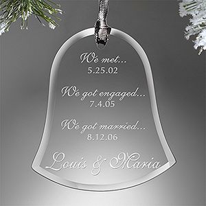 Personalized Glass Christmas Ornaments   Special Dates