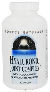 Source Naturals   Hyaluronic Joint Complex With Glucosamine, Chondroitin, and MSM   120 Tablets