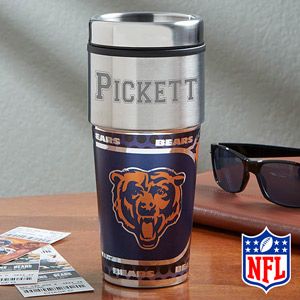 Chicago Bears Personalized NFL Football Travel Mug