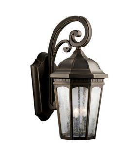 Courtyard 3 Light Outdoor Wall Lights in Rubbed Bronze 9035RZ