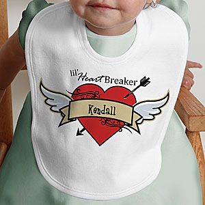 Personalized Baby Bib   Heartbreaker