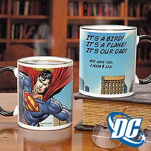 Personalized Superhero Coffee Mugs   Superman   Black Handle