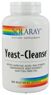 Solaray   Yeast Cleanse   180 Vegetarian Capsules LUCKY DEAL