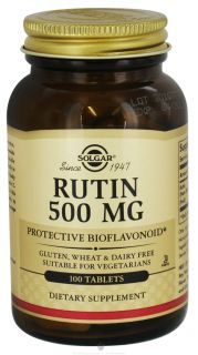Solgar   Rutin Protective Bioflavonoid 500 mg.   100 Tablets
