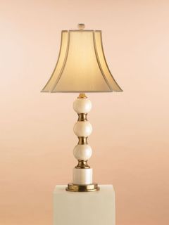 Reception 1 Light Table Lamps in Antique White/Brass 6477