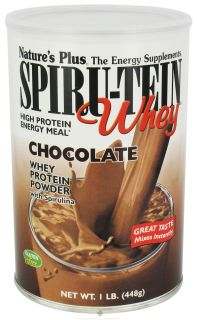 Natures Plus   Spiru Tein WHEY High Protein Energy Meal Chocolate   1 lbs.