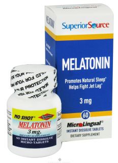 Superior Source   Melatonin Instant Dissolve 3 mg.   60 Tablets