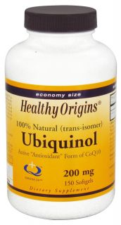 Healthy Origins   Ubiquinol Kaneka QH 200 mg.   150 Softgels