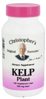 Dr. Christophers Original Formulas   Kelp Plant   100 Vegetarian Capsules