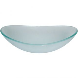 Alto Glass Vessel Sink   Frosted