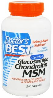 Doctors Best   Best Glucosamine Chondroitin MSM   240 Capsules