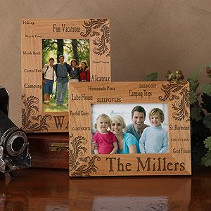 Engraved Wood Picture Frames   Family Pride   4x6