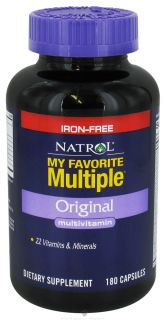 Natrol   My Favorite Multiple Original Multivitamin Iron Free   180 Capsules