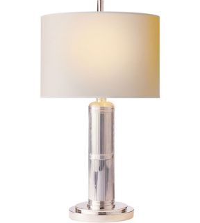 Thomas Obrien Longacre 2 Light Table Lamps in Polished Silver TOB3000PS NP