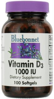 Bluebonnet Nutrition   Vitamin D3 1000 IU   100 Softgels