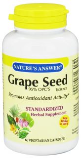 Natures Answer   Grape Seed 95% OPCs Extract   60 Vegetarian Capsules
