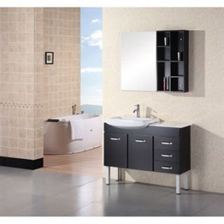 Design Element Belini 43 Double Bathroom Vanity   Espresso