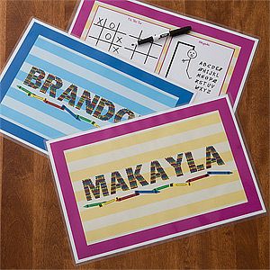 Personalized Kids Activity Placemat