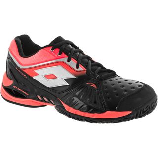 Lotto Raptor Ultra IV Lotto Womens Tennis Shoes Black/Fluorescent Carrot/White