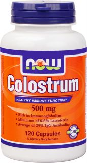 NOW Foods   Colostrum 500 mg.   120 Capsules