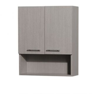 Centra Bathroom Wall Cabinet by Wyndham Collection   Gray Oak