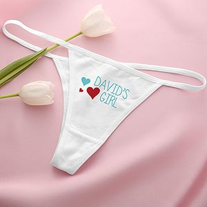 Personalized Thong Underwear   My Girl