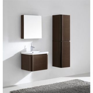 Madeli Euro 24 Bathroom Vanity with Integrated Basin   Walnut