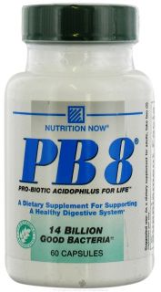 Nutrition Now   PB 8 Pro Biotic Acidophilus for Life   60 Vegetarian Capsules