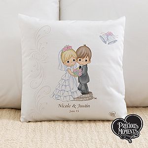 Personalized Wedding Pillows   Precious Moments Bride & Groom