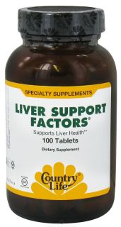Country Life   Liver Support Factors Formula XVI   100 Tablets Formerly Biochem Formula XVI