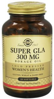 Solgar   Super GLA Borage Oil Cold Pressed Womens Health 300 mg.   60 Softgels